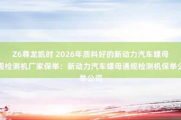 Z6尊龙凯时 2026年质料好的新动力汽车螺母通规检测机厂家保举：新动力汽车螺母通规检测机保举公司