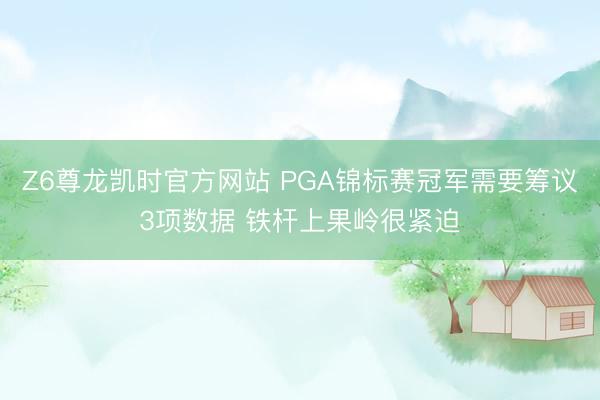 Z6尊龙凯时官方网站 PGA锦标赛冠军需要筹议3项数据 铁杆上果岭很紧迫