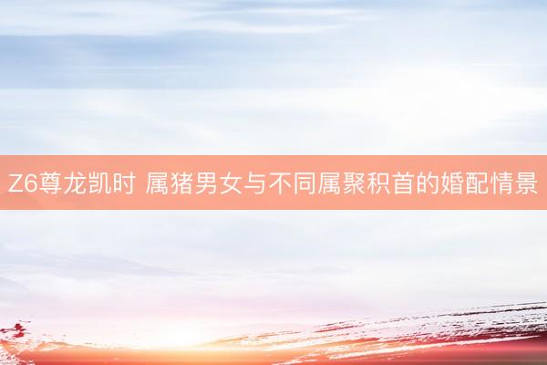Z6尊龙凯时 属猪男女与不同属聚积首的婚配情景