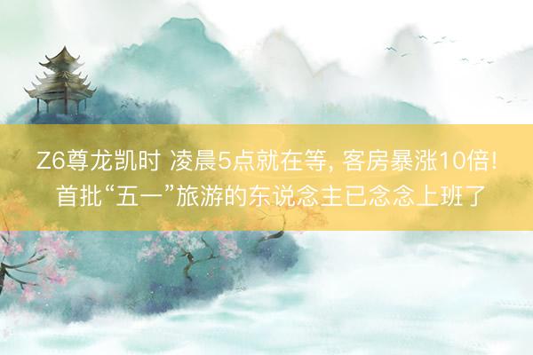 Z6尊龙凯时 凌晨5点就在等， 客房暴涨10倍! 首批“五一”旅游的东说念主已念念上班了
