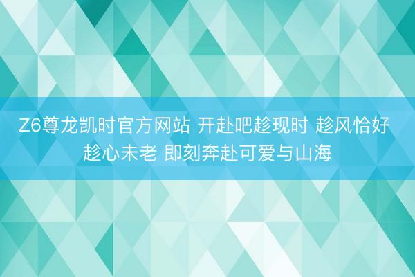Z6尊龙凯时官方网站 开赴吧趁现时 趁风恰好 趁心未老 即刻奔赴可爱与山海
