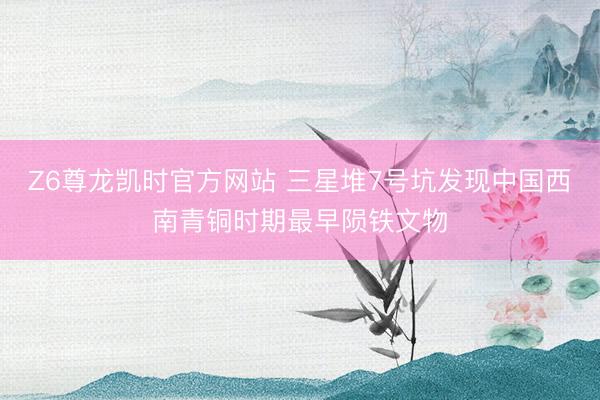 Z6尊龙凯时官方网站 三星堆7号坑发现中国西南青铜时期最早陨铁文物