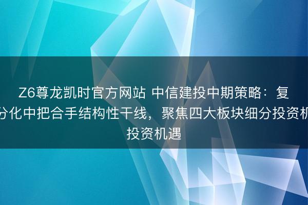 Z6尊龙凯时官方网站 中信建投中期策略：复苏分化中把合手结构性干线，聚焦四大板块细分投资机遇