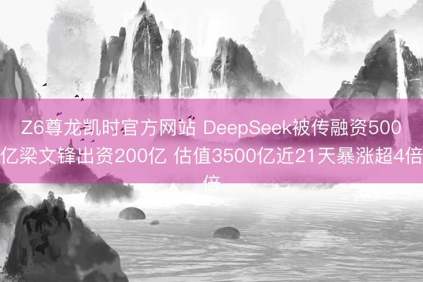 Z6尊龙凯时官方网站 DeepSeek被传融资500亿梁文锋出资200亿 估值3500亿近21天暴涨超4倍