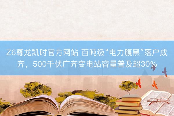 Z6尊龙凯时官方网站 百吨级“电力腹黑”落户成齐，500千伏广齐变电站容量普及超30%