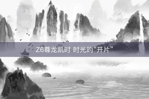 Z6尊龙凯时 时光的“开片”