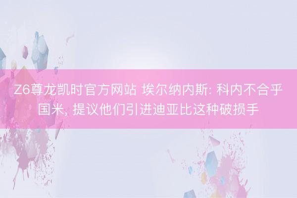 Z6尊龙凯时官方网站 埃尔纳内斯: 科内不合乎国米， 提议他们引进迪亚比这种破损手