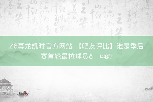 Z6尊龙凯时官方网站 【吧友评比】谁是季后赛首轮最拉球员🤮？
