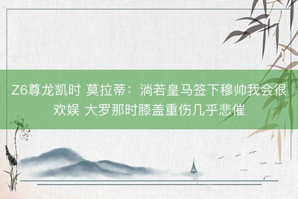 Z6尊龙凯时 莫拉蒂：淌若皇马签下穆帅我会很欢娱 大罗那时膝盖重伤几乎悲催