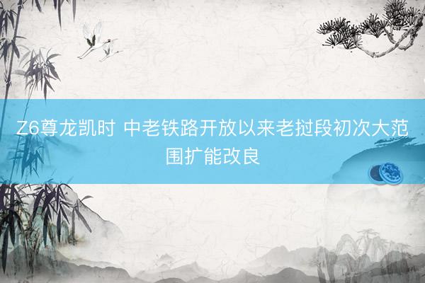 Z6尊龙凯时 中老铁路开放以来老挝段初次大范围扩能改良