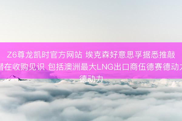 Z6尊龙凯时官方网站 埃克森好意思孚据悉推敲潜在收购见识 包括澳洲最大LNG出口商伍德赛德动力