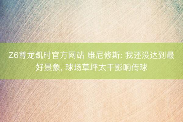 Z6尊龙凯时官方网站 维尼修斯: 我还没达到最好景象， 球场草坪太干影响传球