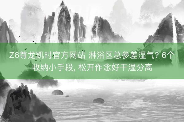Z6尊龙凯时官方网站 淋浴区总参差湿气? 6个收纳小手段， 松开作念好干湿分离